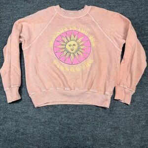 Billabong Graphic Pullover Sweatshirt Sun Graphic Light Pink Size M